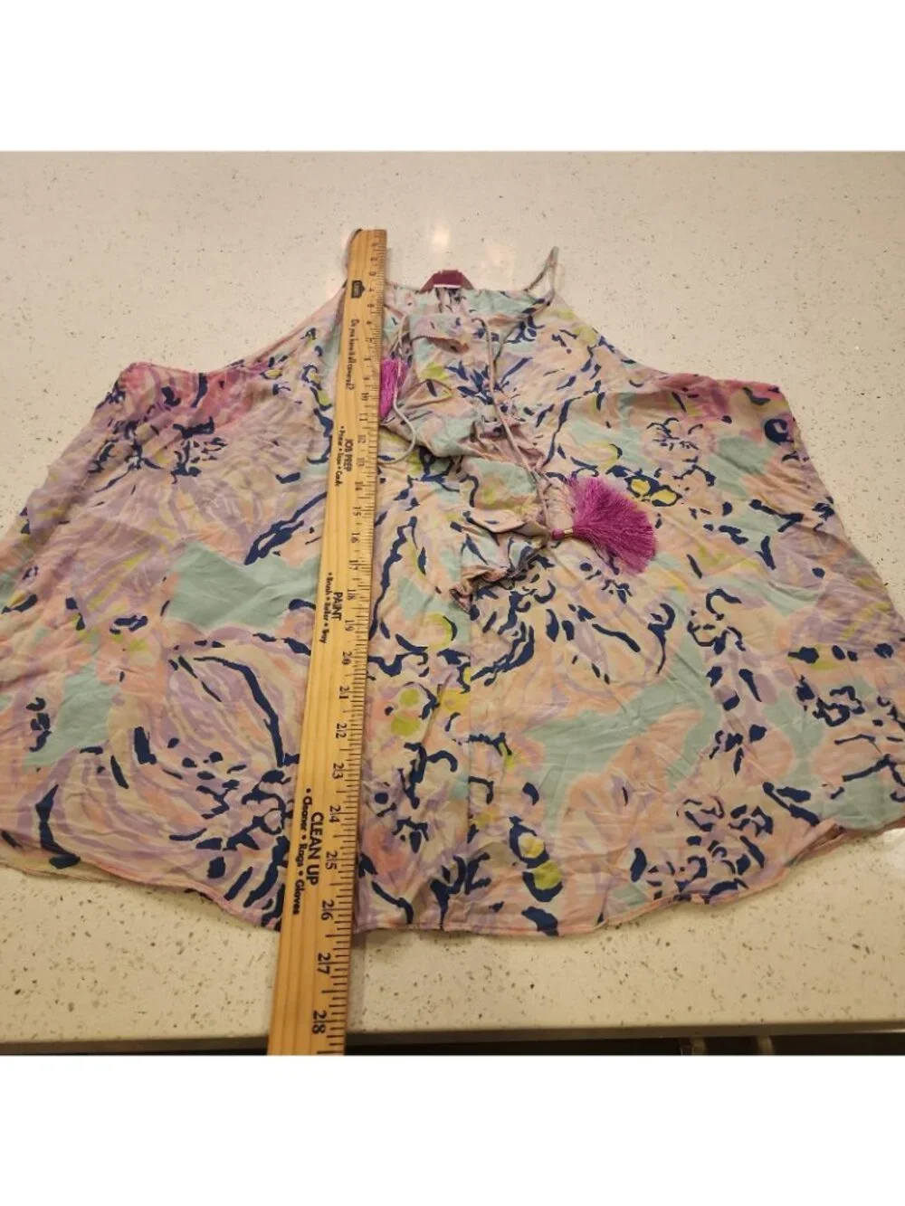 lilly pulitzer Silk Tank Top XL Sleeveless Shirt Pink Ruffle
